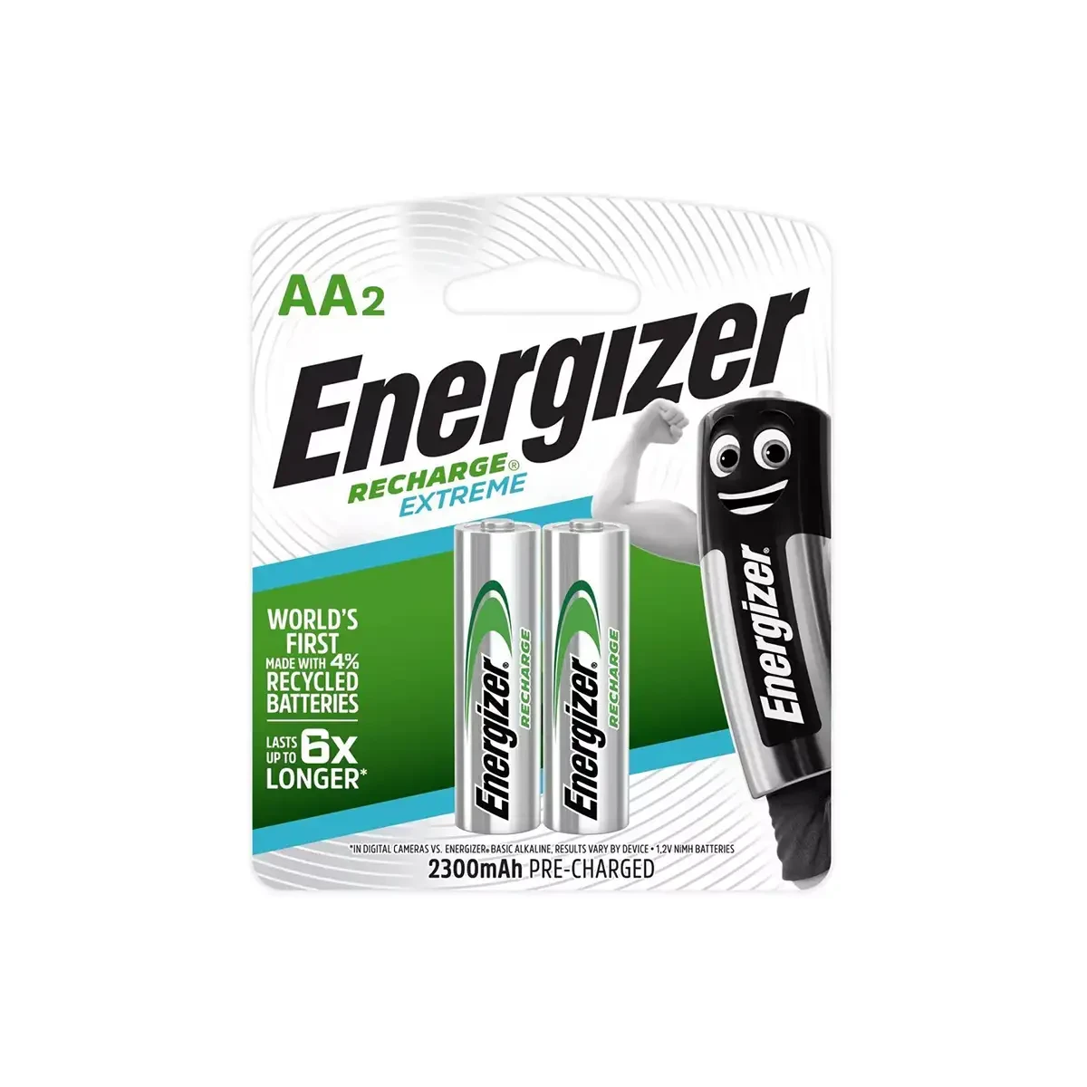 Energizer 2 AA Rechargeable Blister Card - 2 حجر شحن قلم