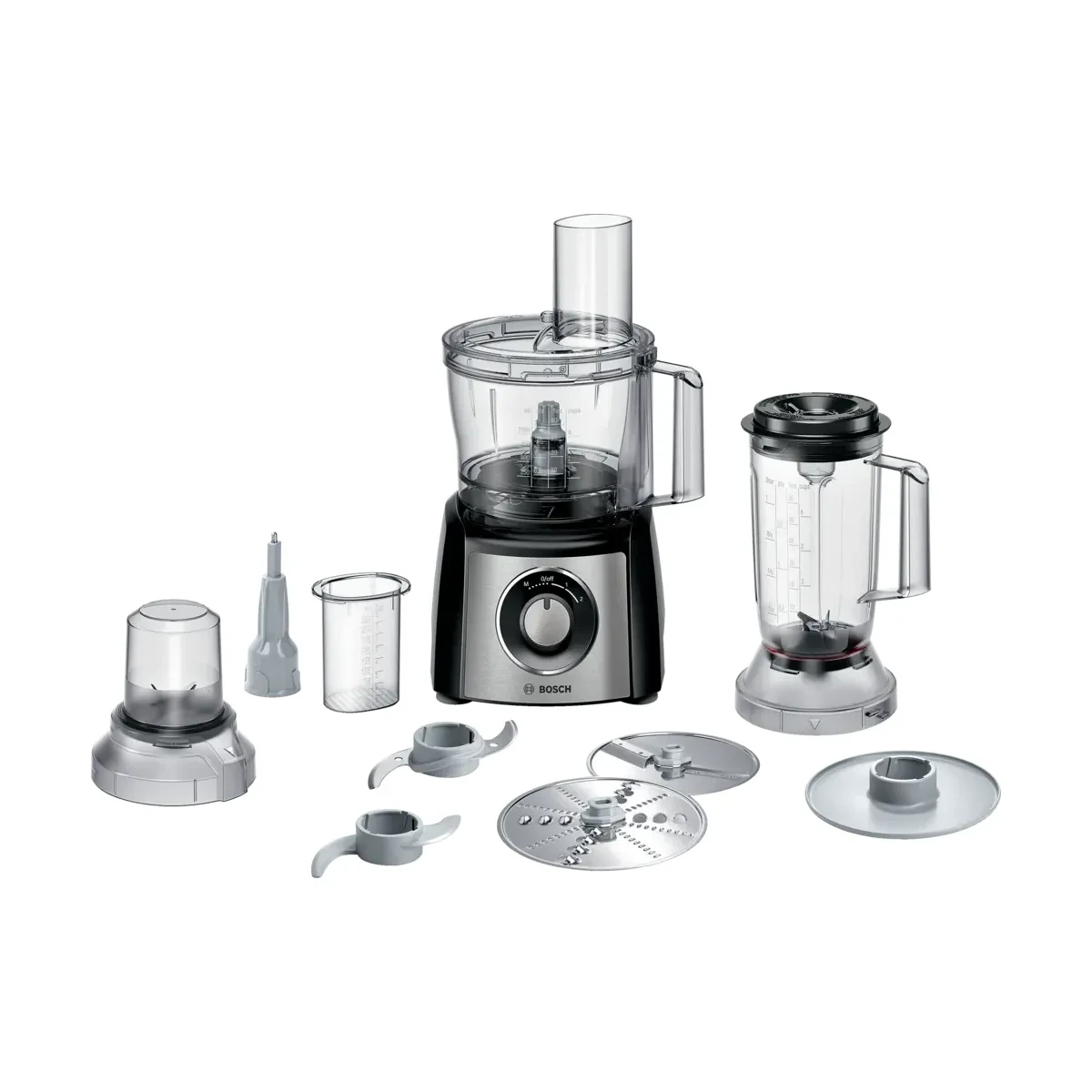 Bosch Food Processor 900 Watt, Black and Silver