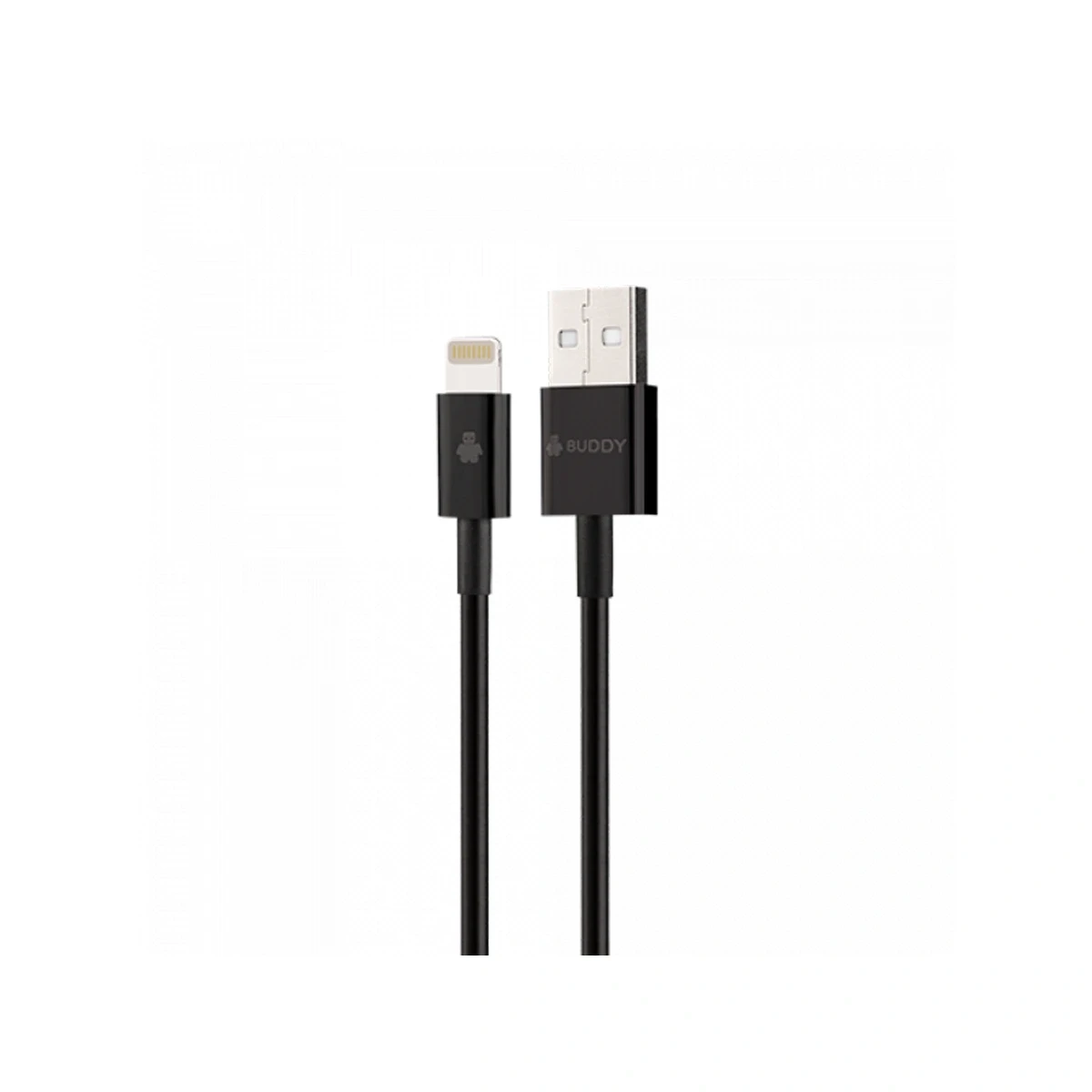 BUDDY BU-IP25 MFI USB-A to Lightning Cable 2.4A 1.2M Black