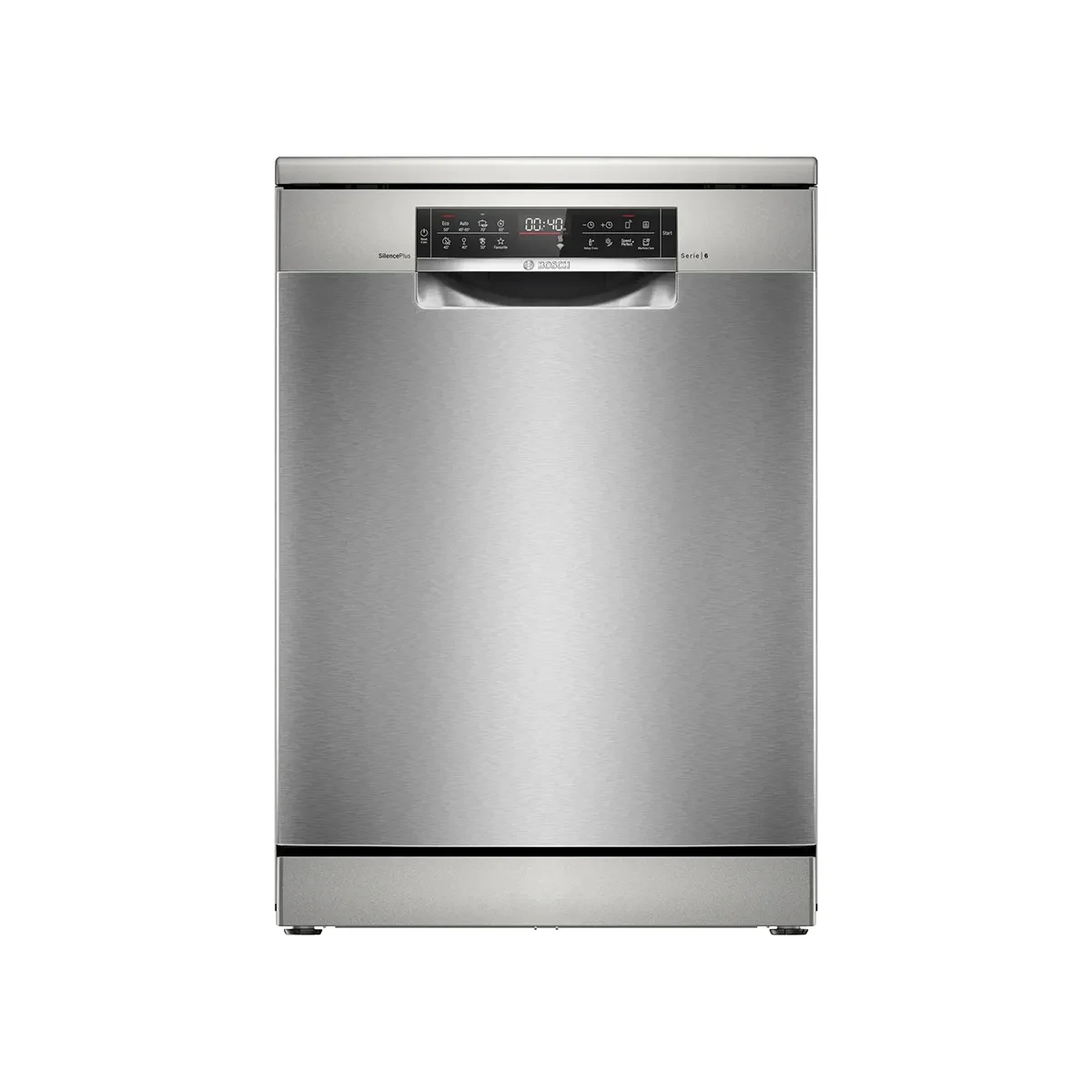 Bosch Dishwasher Bosch Series 6, 13 Place Settings, 60 cm, 8 Programs, Digital Display, Stainless Steel, Silver, SMS6EAI81T
