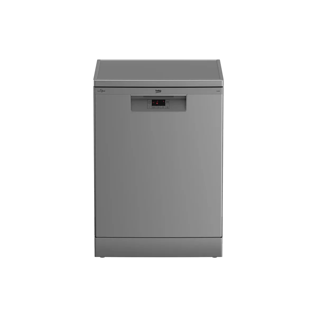 Beko Dishwasher 60 cm 5 program 14 person Inox- LED Display - Half load +Hygiene Intense + Steam Gloss+ Extra Dry