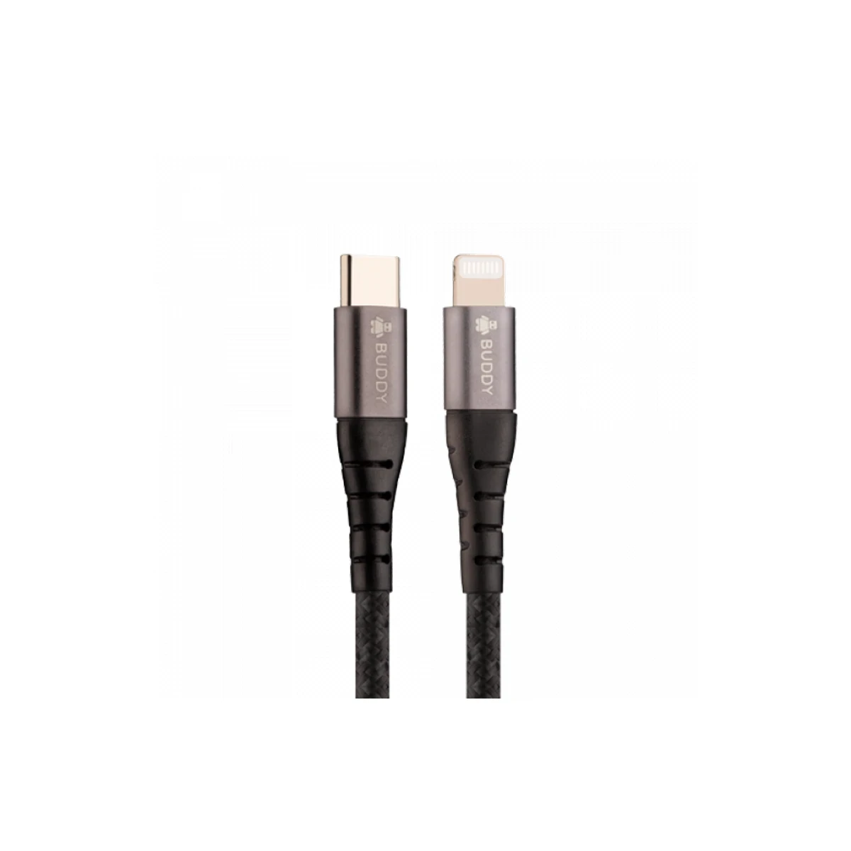 BUDDY BU-IP45 MFI USB-C to Lightning Cable 3A 1.2M Black