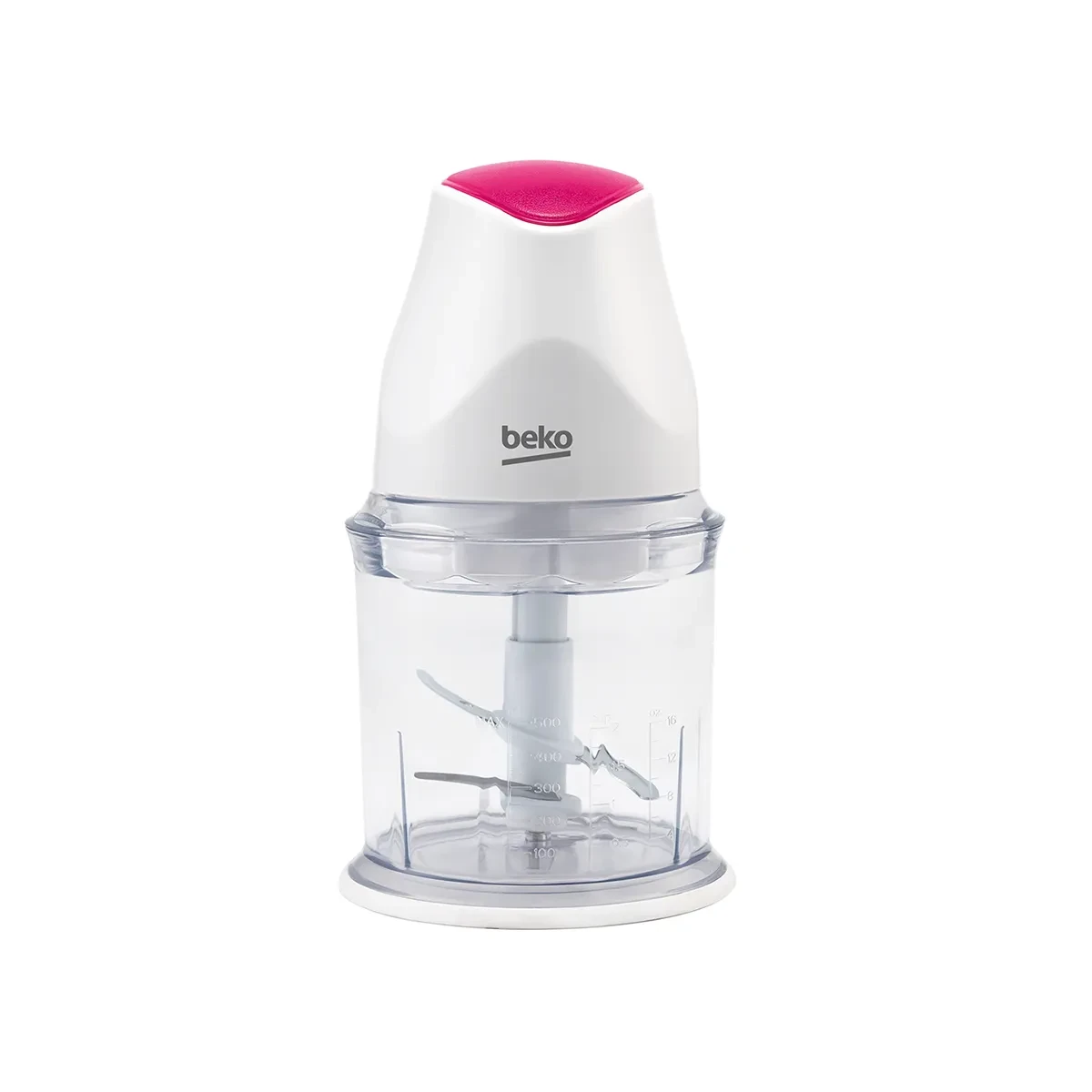 Beko Chopper - White - 550 Watt - 1 L Plastic Jug - 1 Wing, 2 Blades1 - Made in Turkey