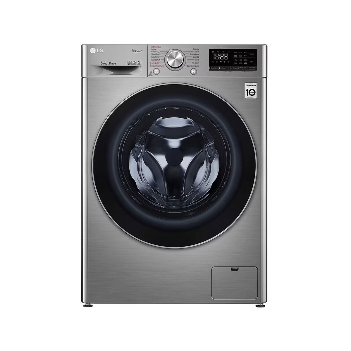 LG - Washing Machine free F-L WM 9kg silver Vivace