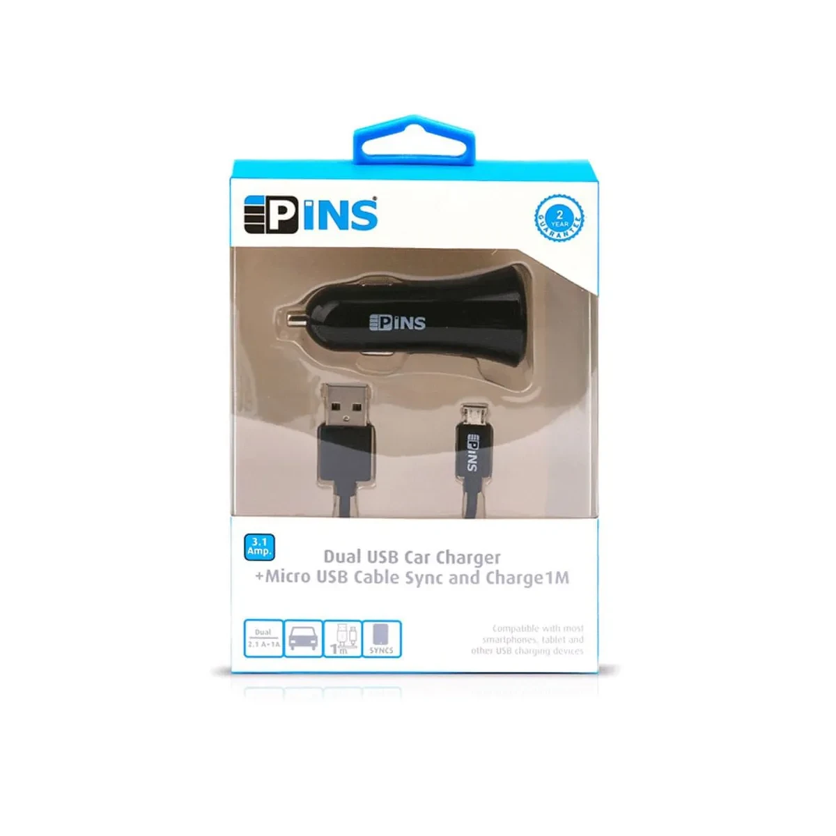 Pins Car charger2*Micro USB 3.1A