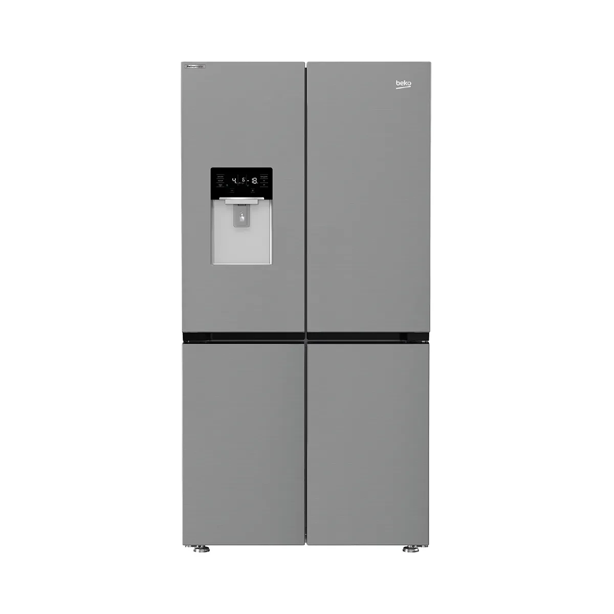 Beko Ref - 4 Door 626 lt -net 565lt- silver - No frost -Digital touch- HF-with Dispenser