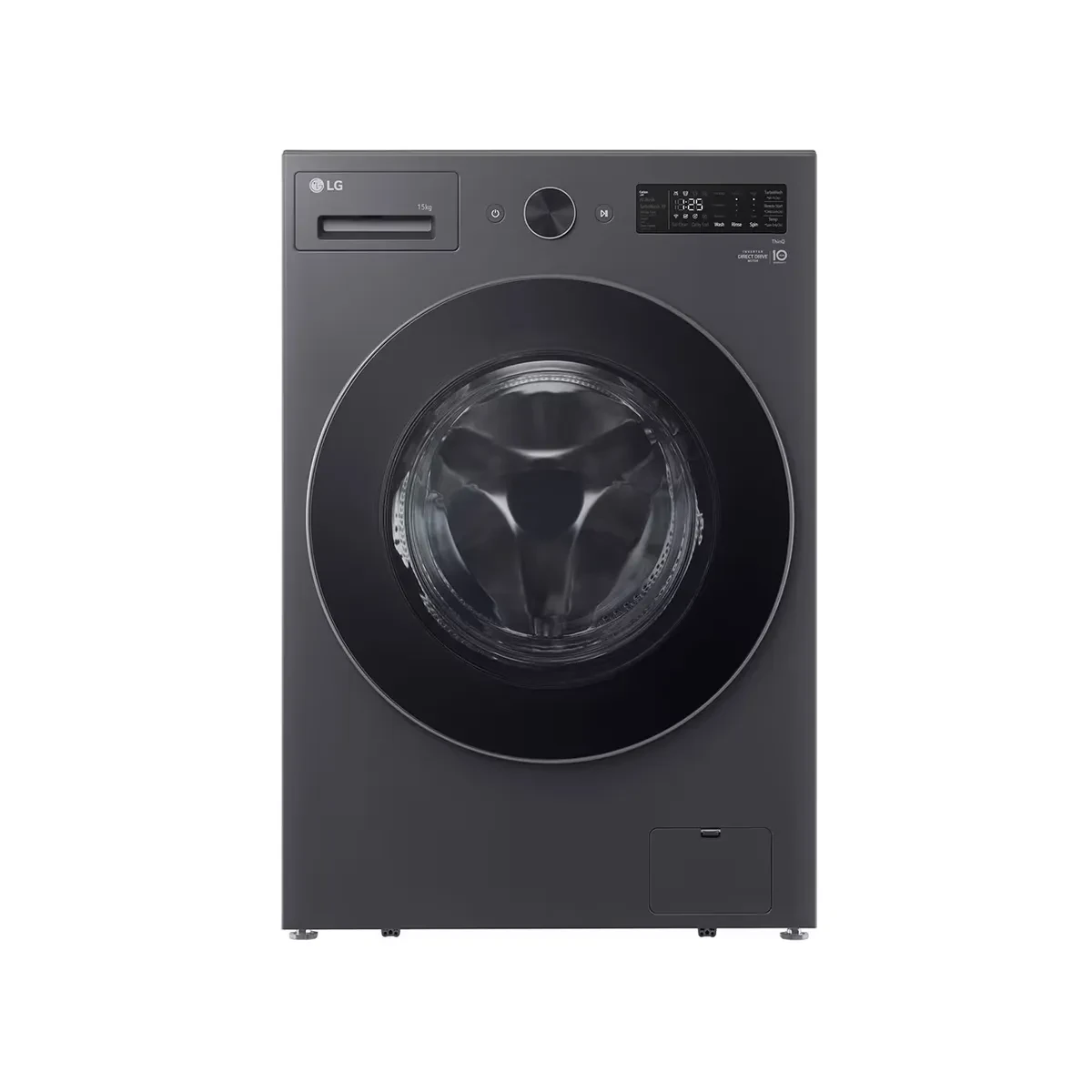 LG - Washing Machine Front Load 15KG | Inverter Direct Drive™ | TurboWash | AIDD™ | Black Steel