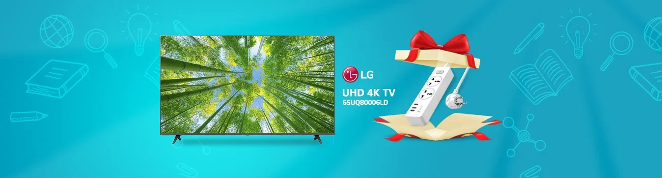 LG UHD TV 65 Inch UQ80006LD+ BUDDY E10, 10A Extension cord socket