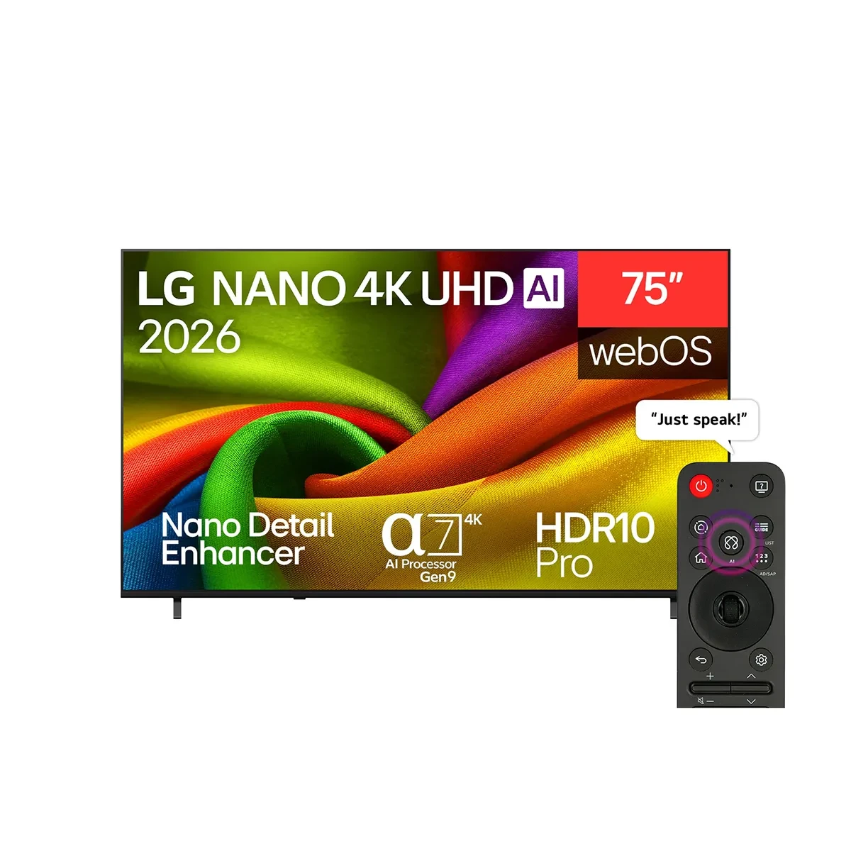 LG 75 inch LG NANO 4K UHD AI NU84 Smart TV 2026