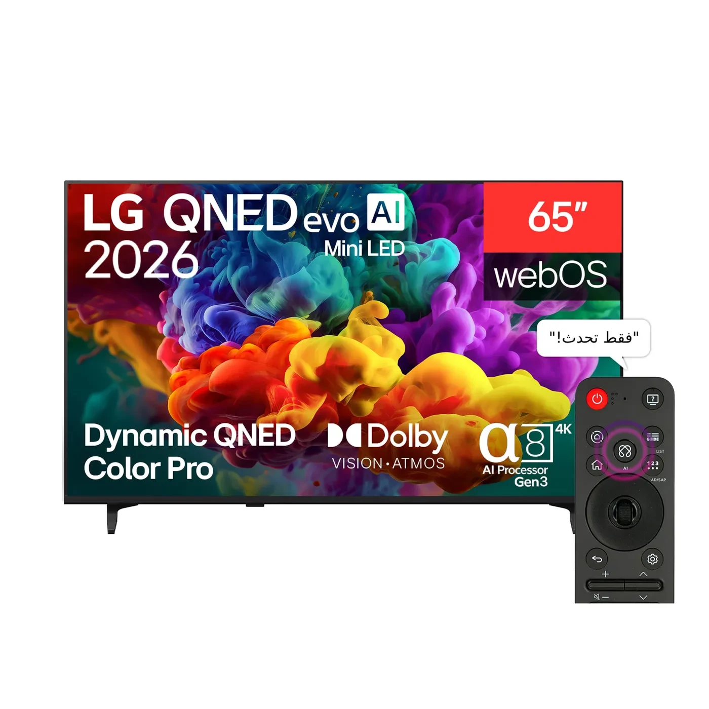 LG 65 inch LG QNED evo AI QNED85 Mini LED 4K Smart TV 2026
