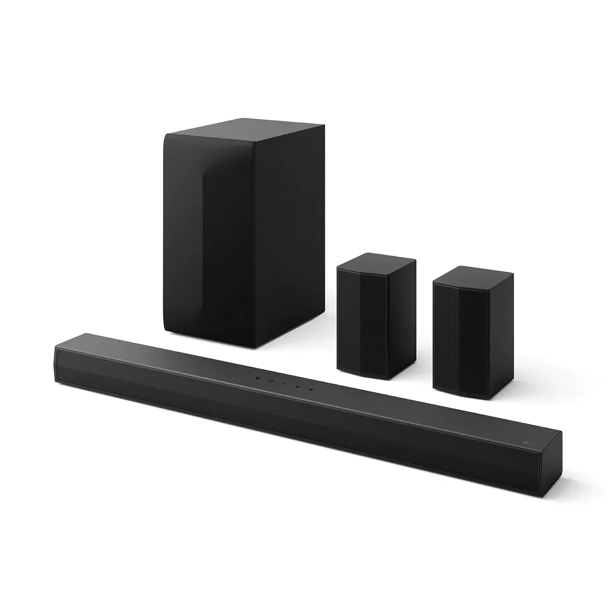 LG Sound Bar S65Tr, 5.1Ch, 600W Dolby Digital Soundbar for Tv with Wireless Woofer and Wireless Rear Speaker, HDMI Optical Connectivity, Black