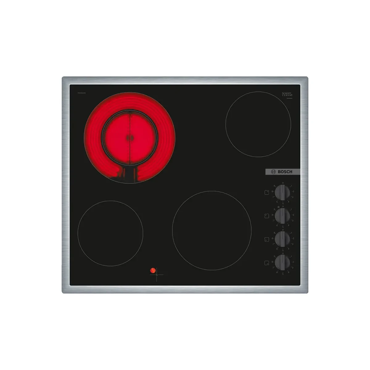 Bosch Series 2 Built-in Electric Hob, 4 Burners, Black