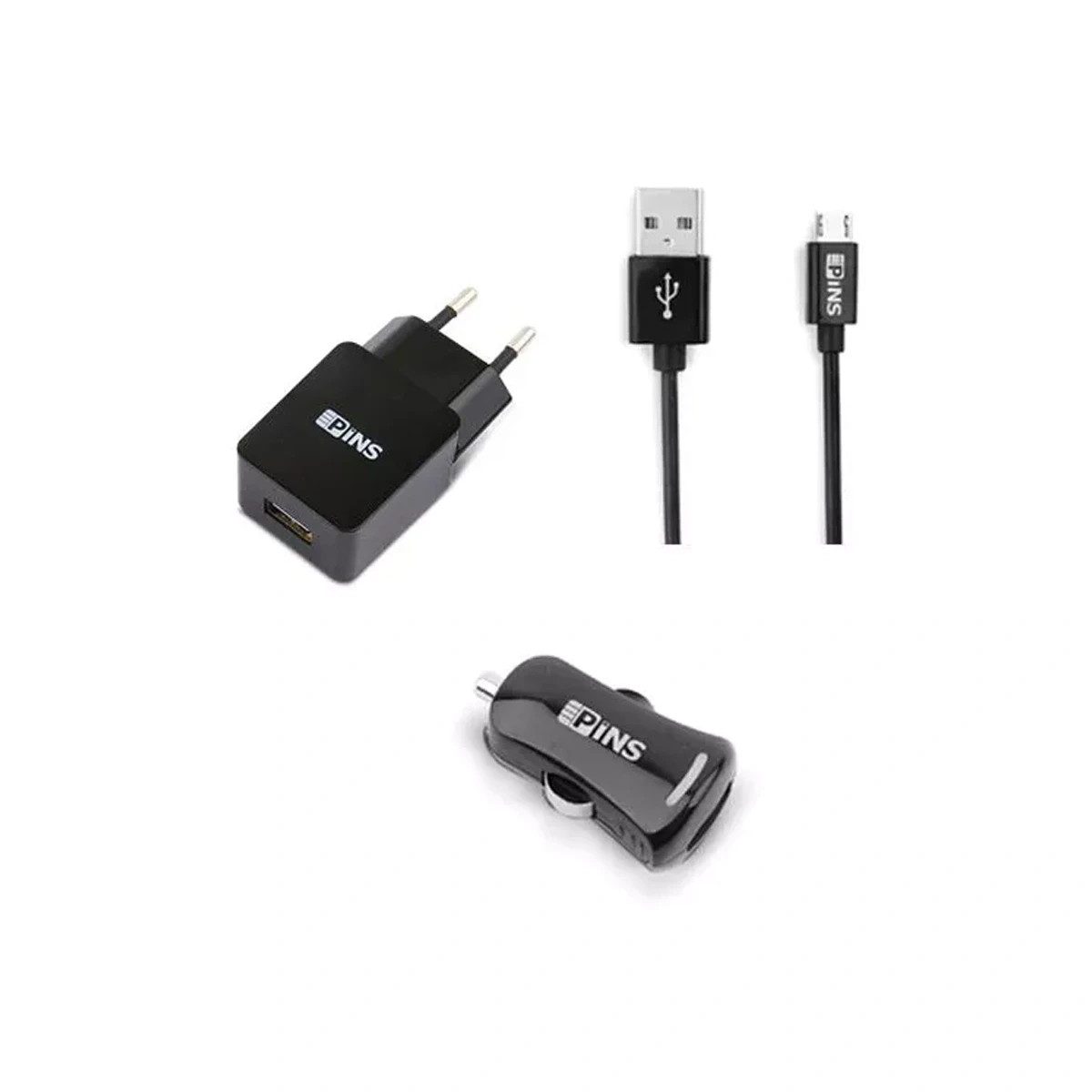 Pins Charger 3*1 Micro USB 2.1A