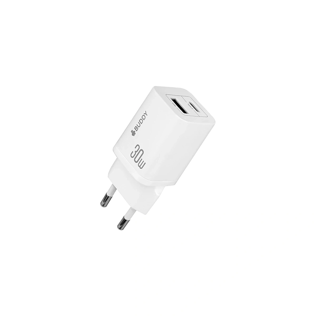 Buddy H30 Dual port  Mini, Fast charger PD 30W and USBA port 22.5W-White