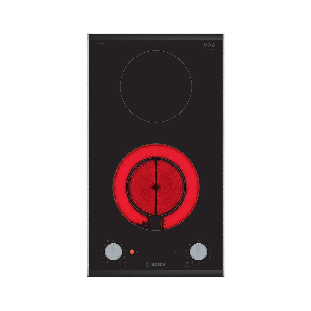 Bosch Serie 2 Built-In Electric Domino Hob, 30 cm, Black - PKF375CA2E