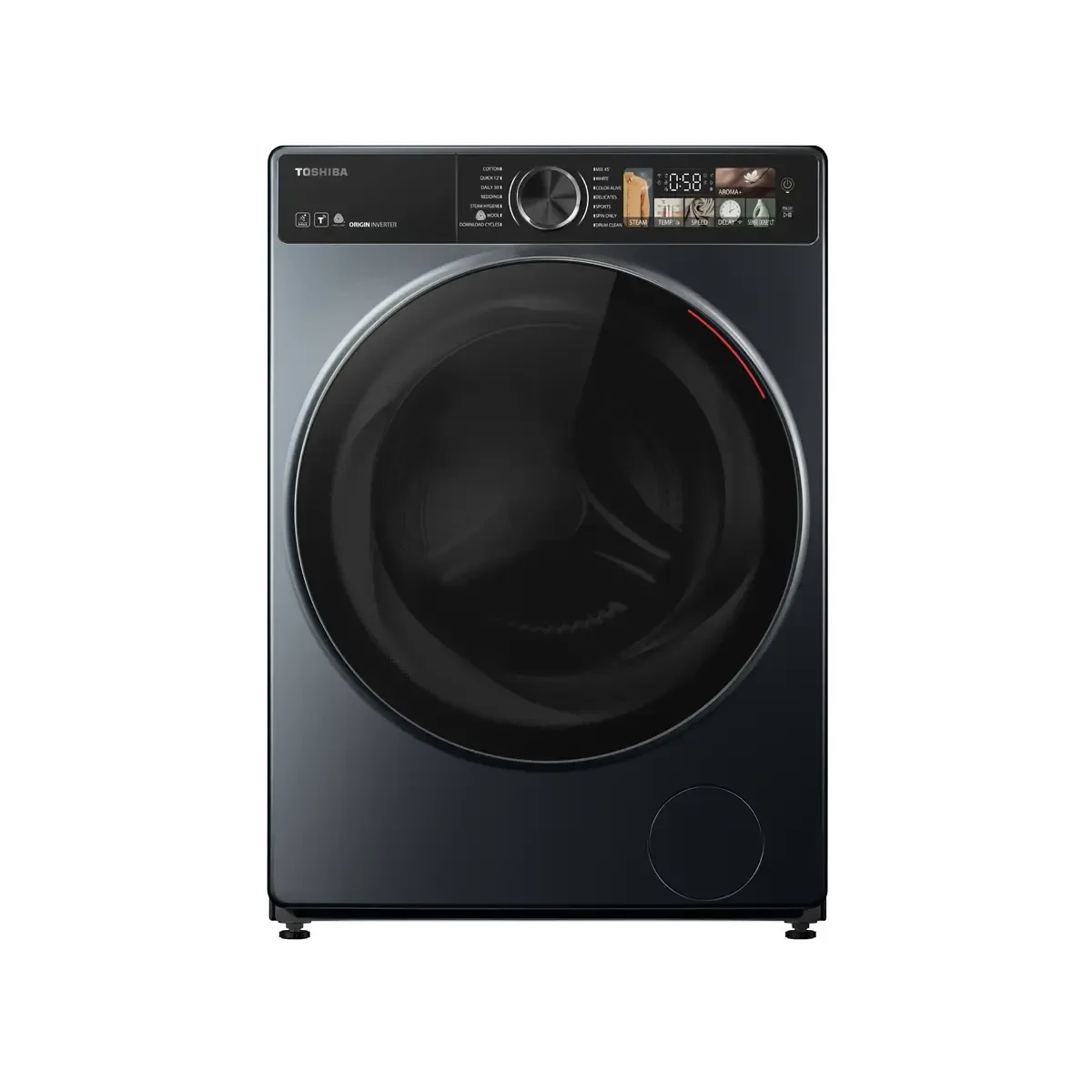 Toshiba Washing Machine 10.5KG 1400 RPM Inverter With Steam Morandi Grey-GTIN 6221284001154