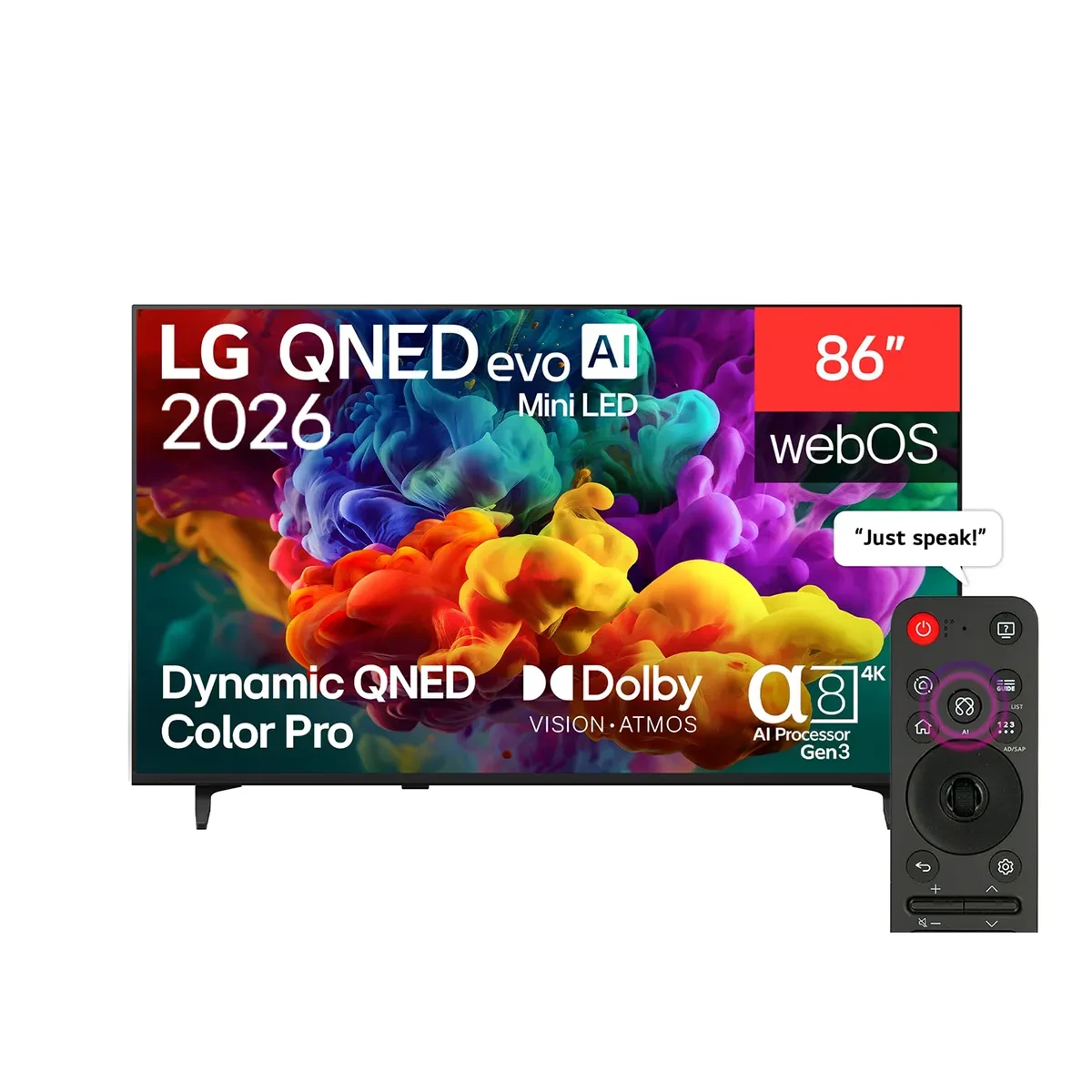 LG 86 inch LG QNED evo AI QNED85 Mini LED 4K Smart TV 2026