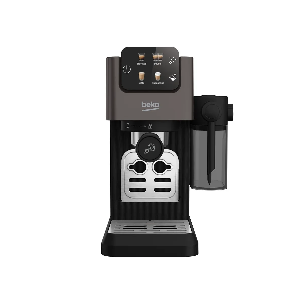 Beko Espresso Machine 1628 W Power -20 Bar Pressure - Colorful Touch Panel Screen - Integrated Milk Cup