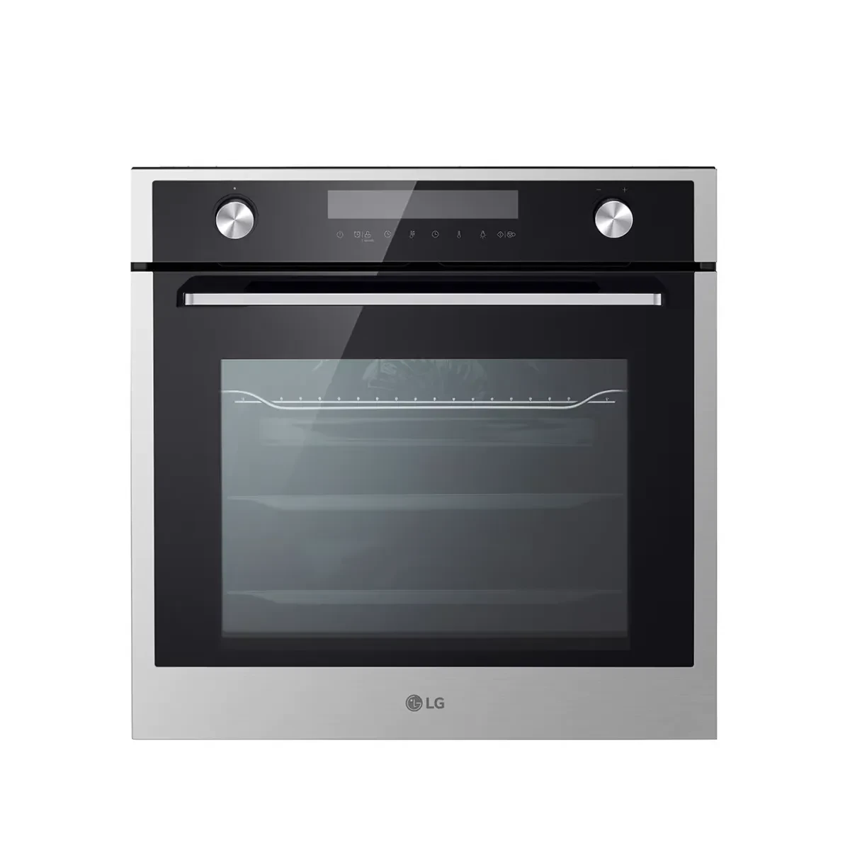 LG  Mini built-in oven 60 CM quick and easy access to meals and even cooking on  glass door easy cleaning Silver