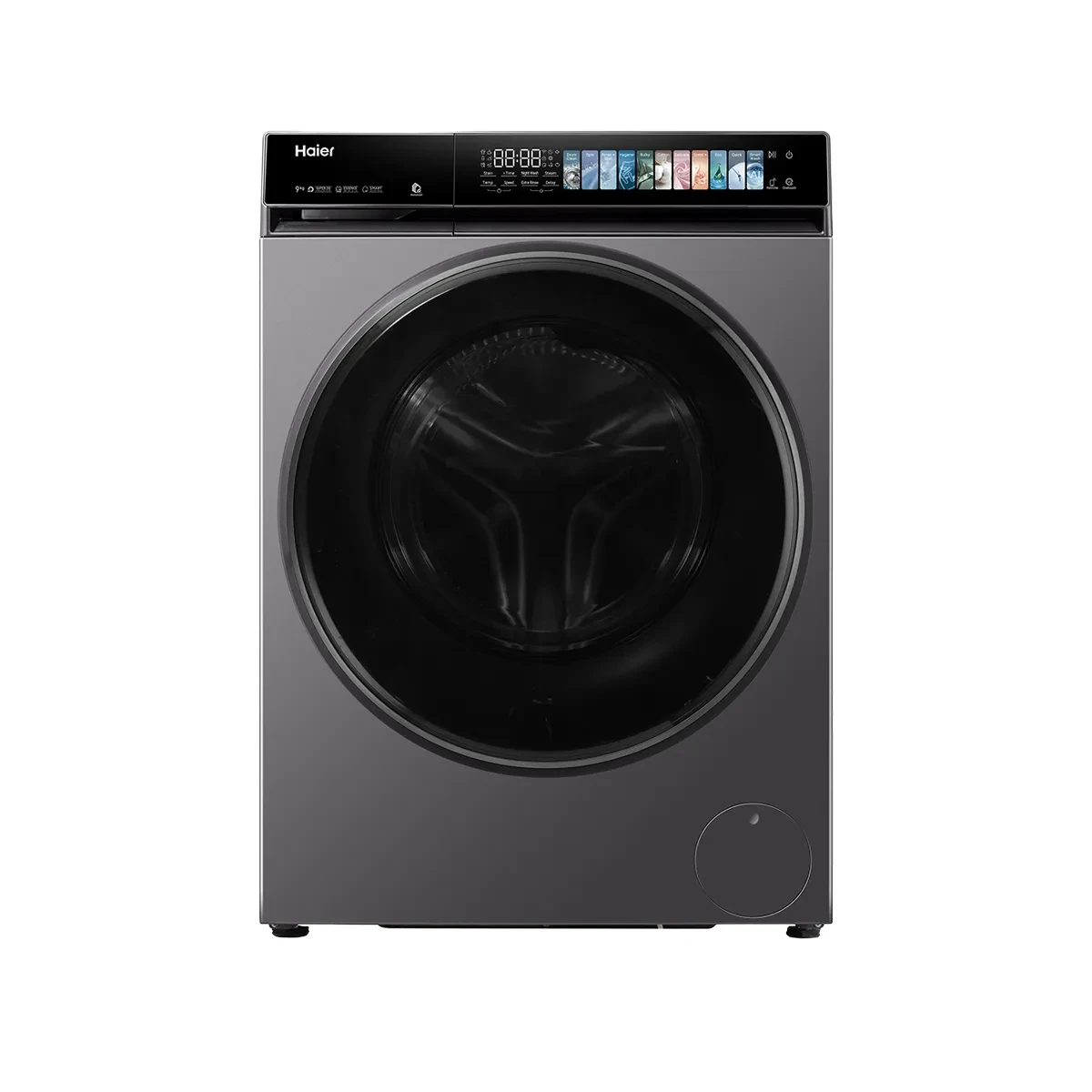 Haier Washing Machine Front Load, 9 kg, Inverter Motor, 1400 RPM Silver