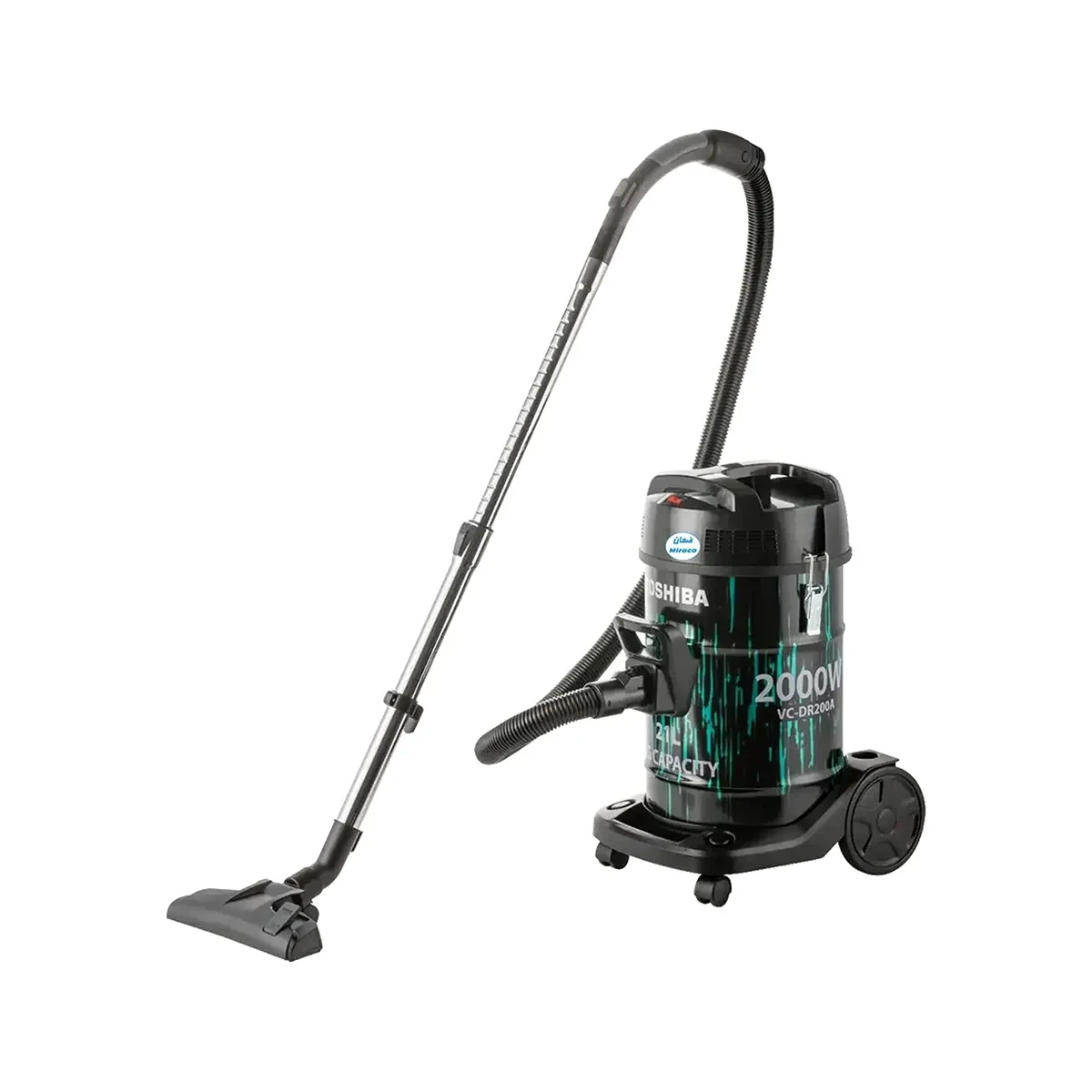 Toshiba Vacuum Cleaner 21 L, Blowing Function, Pull Handle On Dust Tank, Precise & Adjustable Airflow 21 L 2000 W Black/Aqua
