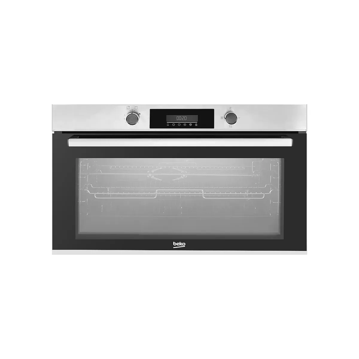 Beko Gas Built-in Ovens 90cm - Gas Safety- Cooling Fan - Cooking fan - digital-  Integrated Electronic Ignition - closed door grill