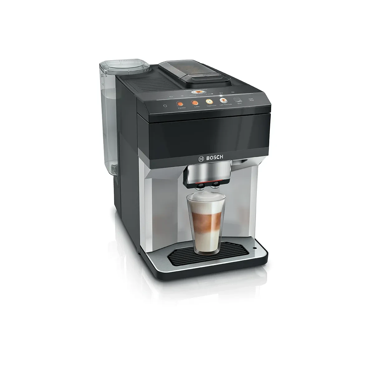 Bosch Series 4 Fully automatic coffee machine VeroCafe Inox silver metallic, Piano black