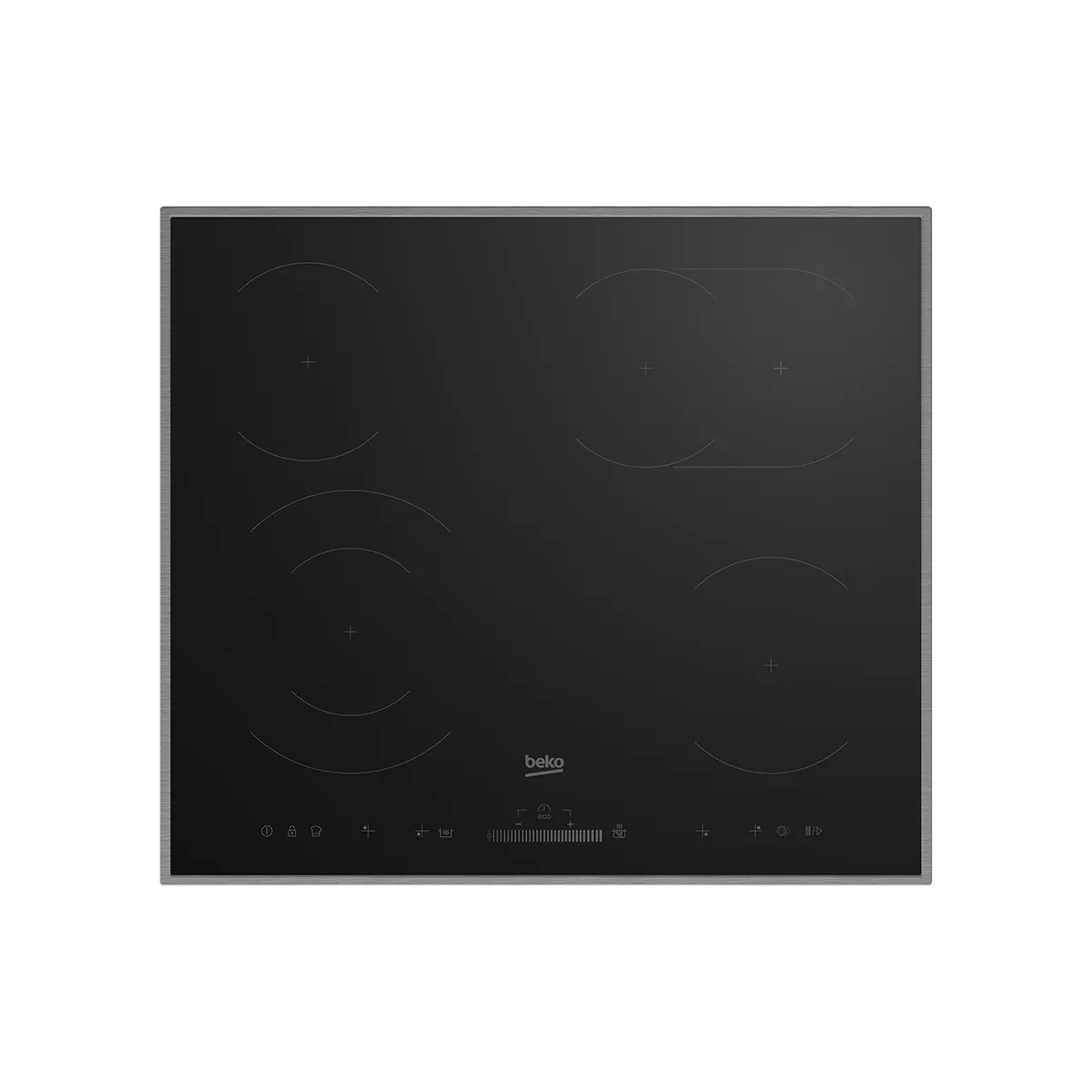 Beko Electric Hob 60 cm - Digital Touch Control- Black Tempered Glass Surfac - Memory Function