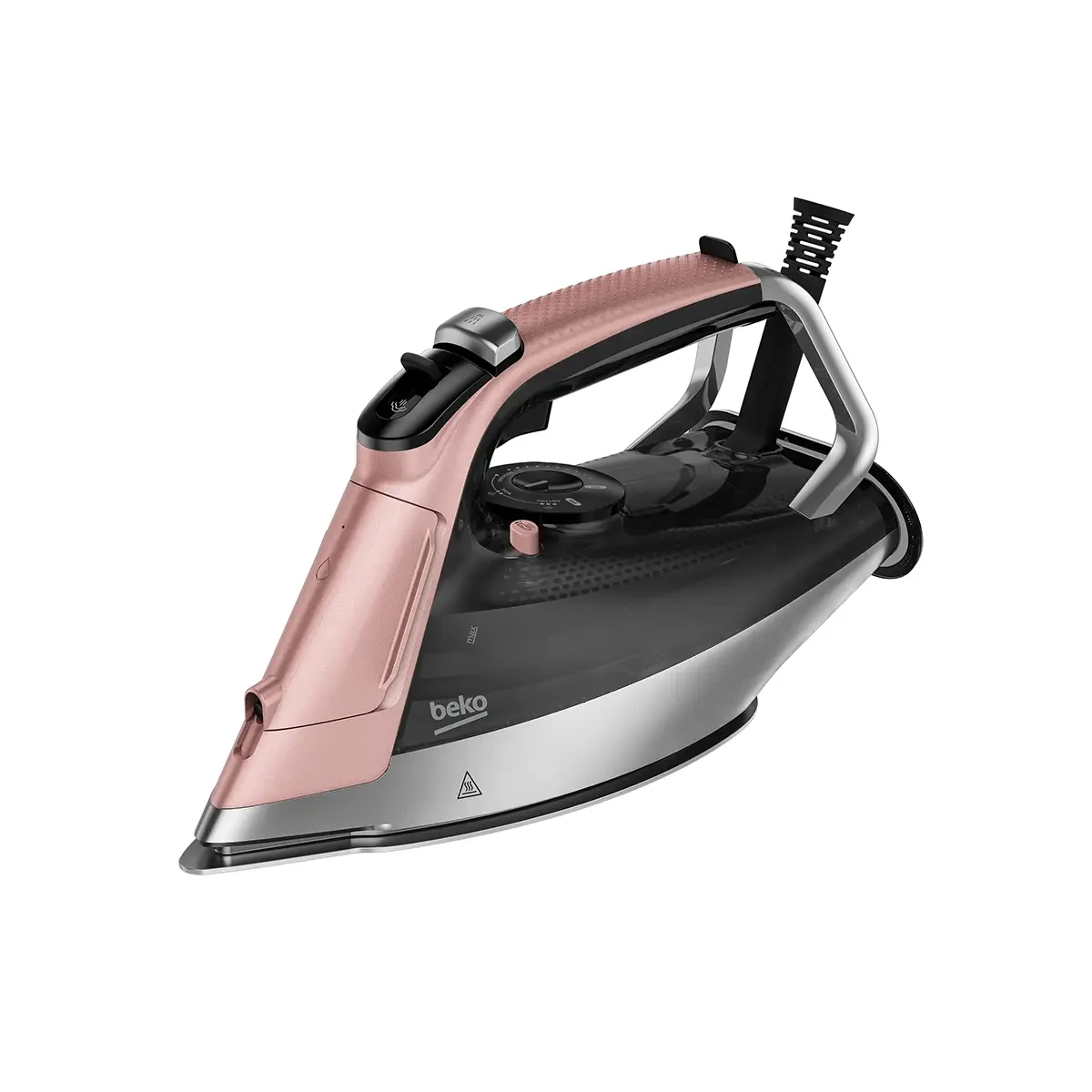 Beko Steam Iron – Pink – 3000 Watt – SoftGlide soleplate technology –  Self clean Anti-Calc system -Auto shut off
