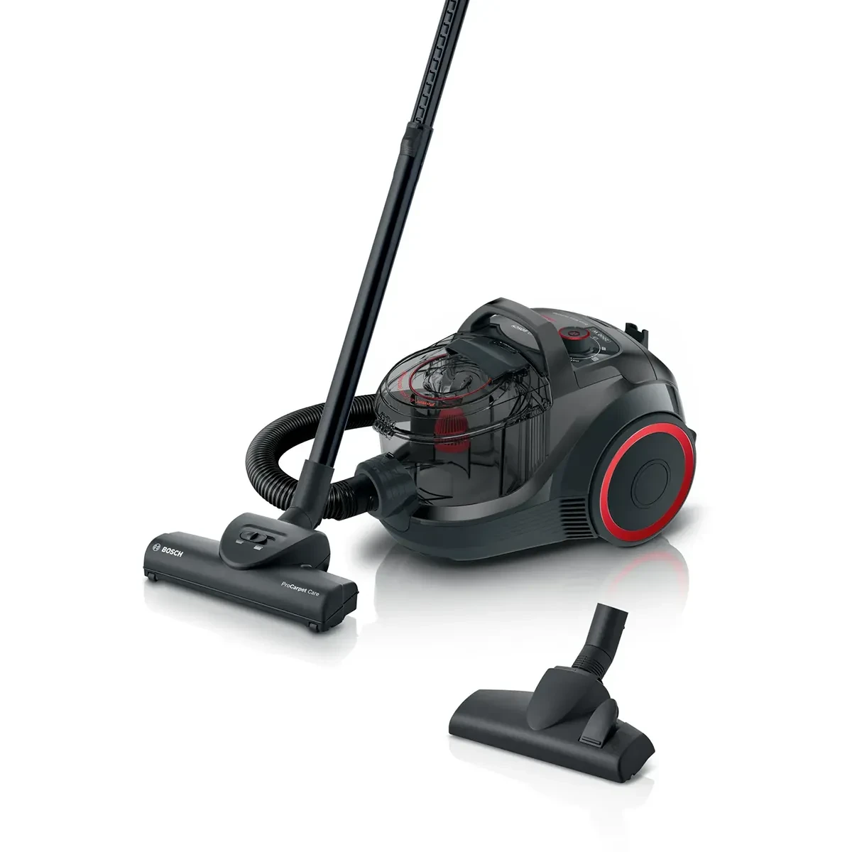 Bosch Bagless Vacuum Cleaner, 2000 Watt, 2 Liter, Black and Red