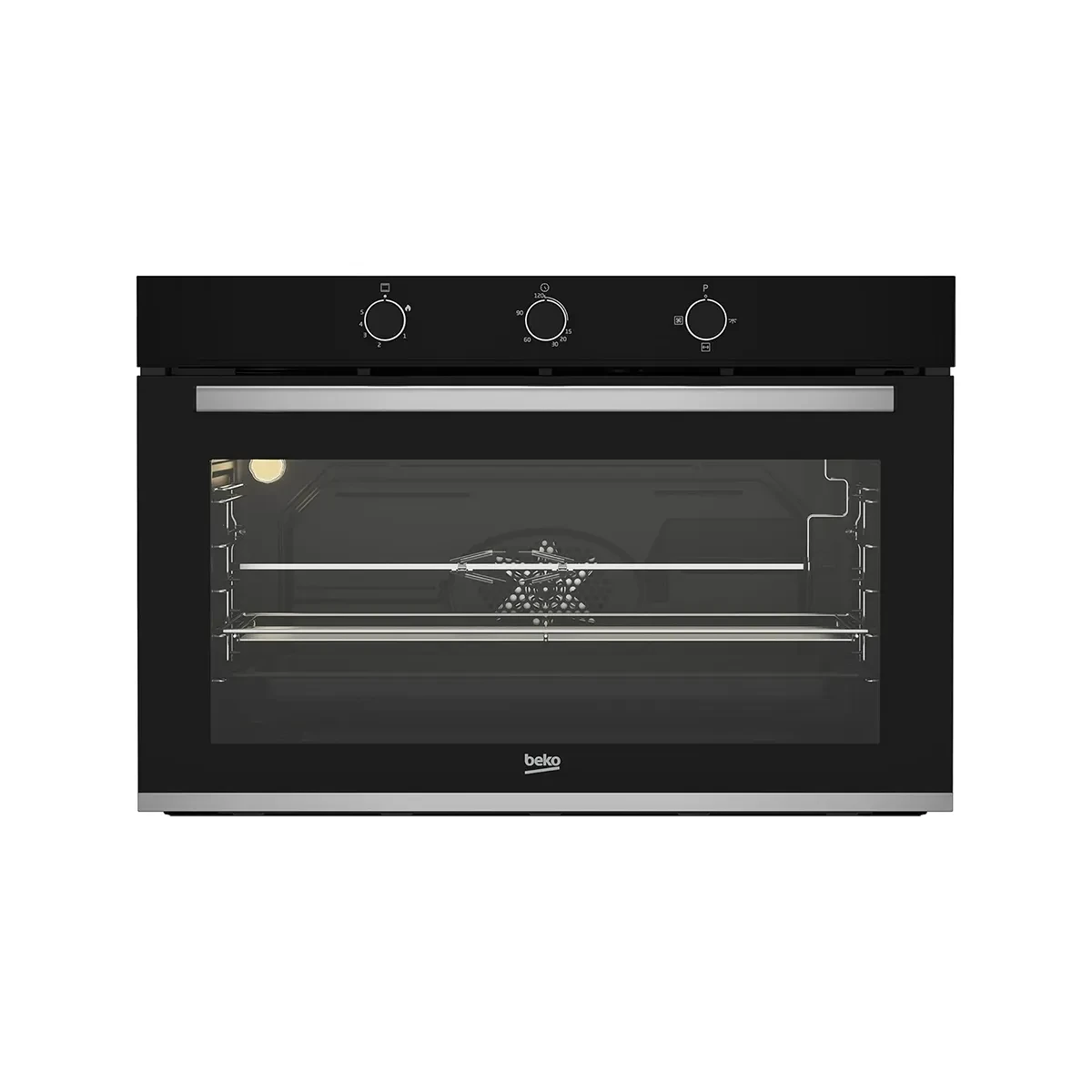 Beko Gas Built-in Ovens 90cm - Gas Safety- Cooling Fan - Cooking fan Integrated Electronic Ignition - closed door grill
