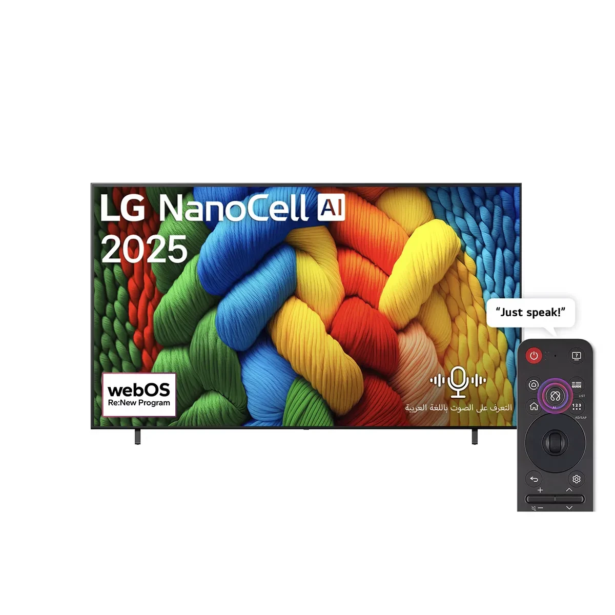 LG NanoCell 86 inch AI NANO80 4K Smart TV AI Magic remote HDR10 webOS25 2025